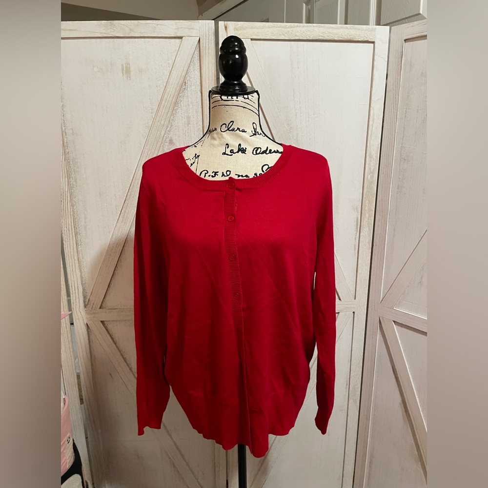 LANE BRYANT NWT RED CARDIGAN 14/16
